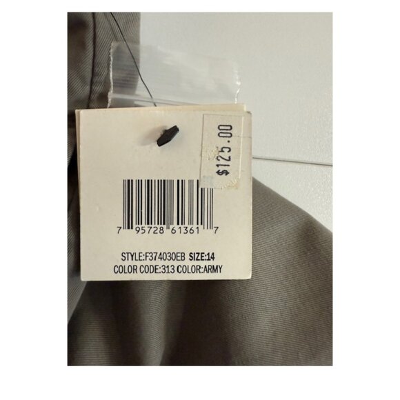 DKNY Women’s Army Green Trousers Size 14 NWT - Picture 5 of 8